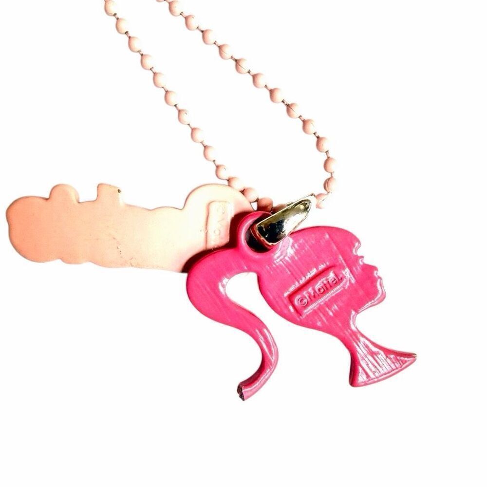 Mattel Barbie Pink Rhinestone Pendant Necklace - Picture 6 of 7